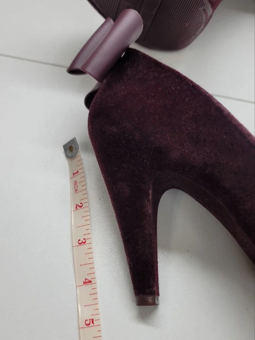 Melissa Incense Flock Bow Heels Size 7